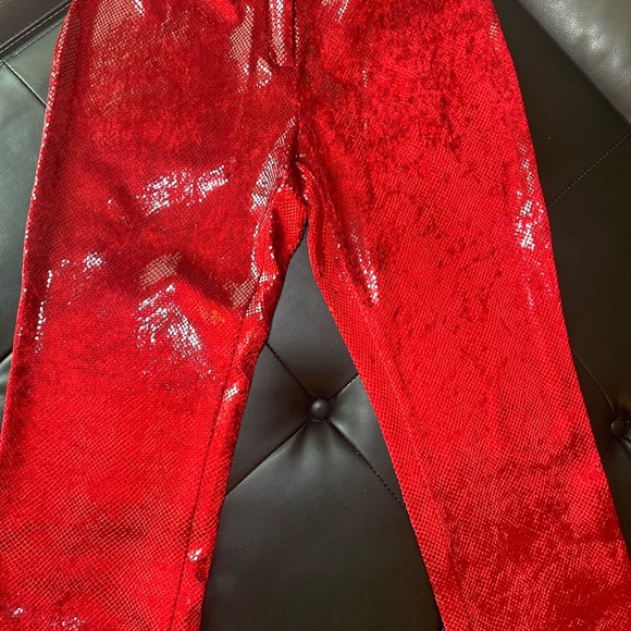 Emma Black Red Sequin boot cut pants - Picture 4 of 12